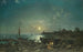 Kystscene i måneskin - Johann Anton Castell — visning af kunstværket