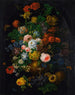 En stilleben af blomster i en vase med sommerfugle - Johann Baptist Drechsler — visning af kunstværket