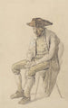 Vieux paysan assis avec tricorne - Johann Baptist Kirner — visning af kunstværket