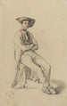 Jeune homme assis en costume de Hanau - Johann Baptist Kirner — visning af kunstværket