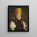 Portrait af Maria Kreuzer født Laule i traditionelt kostume - Johann Baptist Laule — indrammet kunstværk på væggen
