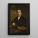 Selvportræt - Johann Baptist Laule — indrammet kunstværk på væggen