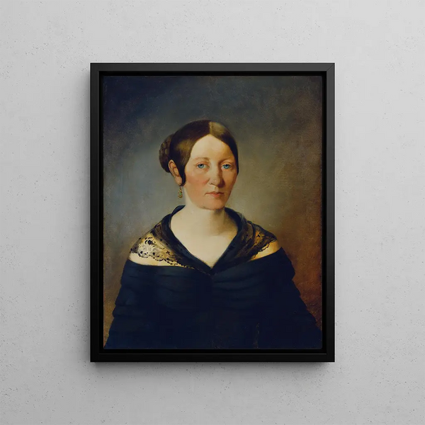 Portrait af kvinde - Johann Baptist Reiter — indrammet kunstværk på væggen