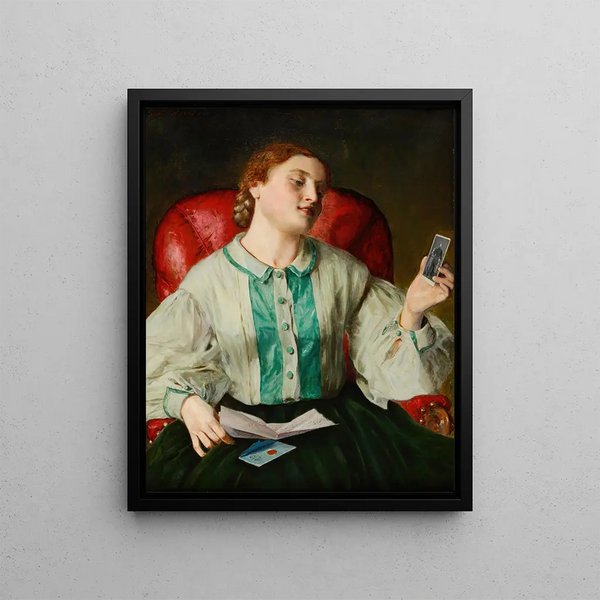 La lettre d'amour - Johann Baptist Reiter — indrammet kunstværk på væggen