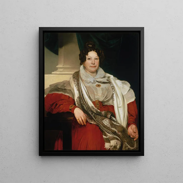 L'aubergiste Barbara Meyer - Johann Baptist Reiter — indrammet kunstværk på væggen