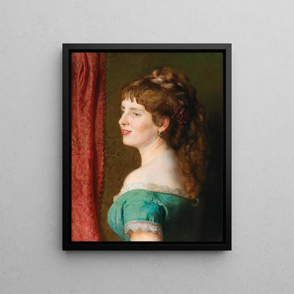 La deuxième épouse de l'artiste, Anna Josefa Theresia Brajer - Johann Baptist Reiter — indrammet kunstværk på væggen