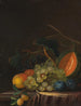 naturtro maleri med druer, ferskner, blommer og melon - Johann Daniel Bager — visning af kunstværket