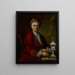 Portrait af guldsmed Johann Friedrich Baer - Johann Daniel Heimlich — indrammet kunstværk på væggen