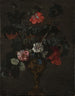 Blomster i en skåret vase - Johann Daniel Preissler — visning af kunstværket