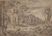 Ruines antiques le long d'une côte montagneuse - Johann Franz Ermels — visning af kunstværket