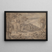 Ruines antiques le long d'une côte montagneuse - Johann Franz Ermels — indrammet kunstværk på væggen