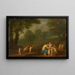 Vénus og Adonis kærlighedsscene - Johann Friedrich Gerhard — indrammet kunstværk på væggen