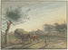 Hof Rebstock midt i de store enge langs med Mayence-vejen nær Frankfurt am Main - Johann Friedrich Morgenstern — visning af kunstværket