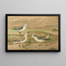 Phalaropus fulicarius, Phalaropus lobatus, Calidris arenaria - Johann Friedrich Naumann — indrammet kunstværk på væggen