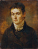 Mand med hvid slips - Johann Georg Edlinger — visning af kunstværket