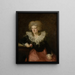Portrait af en kvinde - Johann Georg Edlinger — indrammet kunstværk på væggen