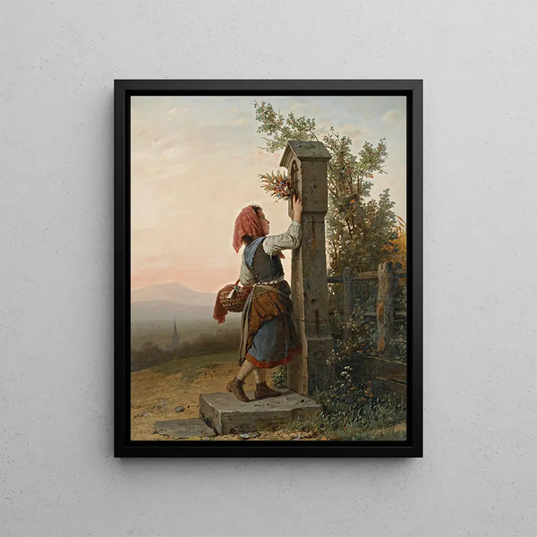 Sur le chemin du retour - Johann Georg Meyer von Bremen — indrammet kunstværk på væggen