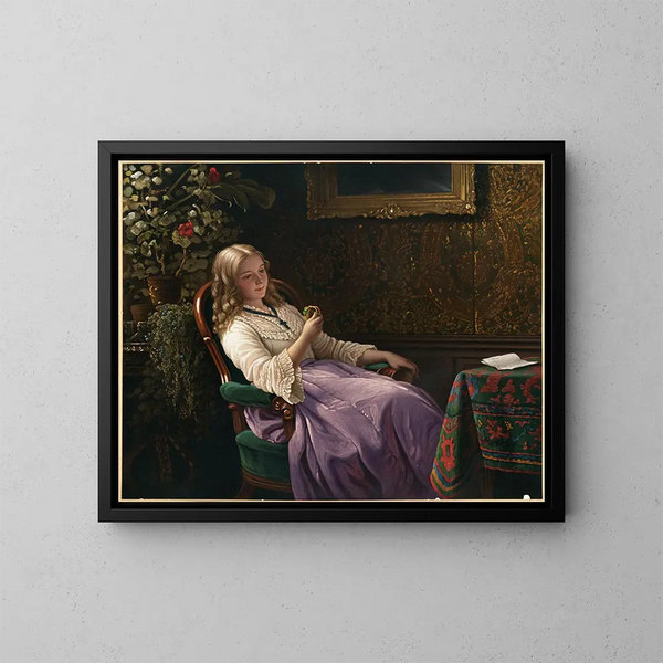 Le jeton d'amour - Johann Georg Meyer von Bremen — indrammet kunstværk på væggen