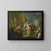 En elegant selskab, der leger foran et palads - Johann Georg Platzer — indrammet kunstværk på væggen