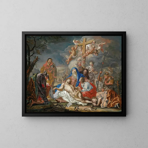 La Mise au tombeau du Christ - Johann Georg Platzer — indrammet kunstværk på væggen