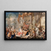 Scène de fontaine devant un palais - Johann Georg Platzer — indrammet kunstværk på væggen
