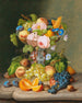 i stor størrelse af blomster og frugt - Johann Georg Seitz — visning af kunstværket