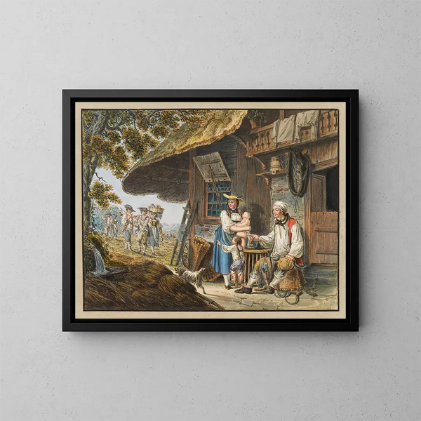 Lettres - Johann Georg Volmar — indrammet kunstværk på væggen