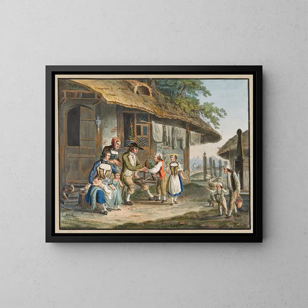 Le Printemps - Johann Georg Volmar — indrammet kunstværk på væggen