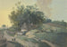 Maison paysanne au bord du chemin sous des arbres, avec de nombreuses figures et du bétail paissant - Johann Georg Wagner — visning af kunstværket