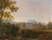 Landskab fra det sydlige Tyskland med vandrere - Johann Georg von Dillis — visning af kunstværket