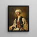 Portrait af en mand i orientalsk stil - Johann Grund — indrammet kunstværk på væggen