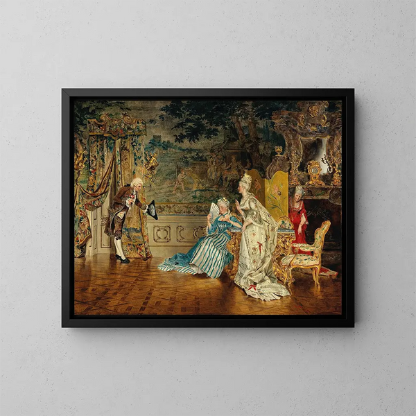 Le Cavalier - Johann Hamza — indrammet kunstværk på væggen