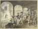 Offentlig maleri af teateret under en forestilling af Hamlet - Johann Heinrich Ramberg — visning af kunstværket