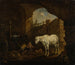 Børn, der leger i en stald - Johann Heinrich Roos — visning af kunstværket