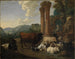 Johann Heinrich Roos | Scene af hyrder i et landskab med romerske ruiner — visning af kunstværket