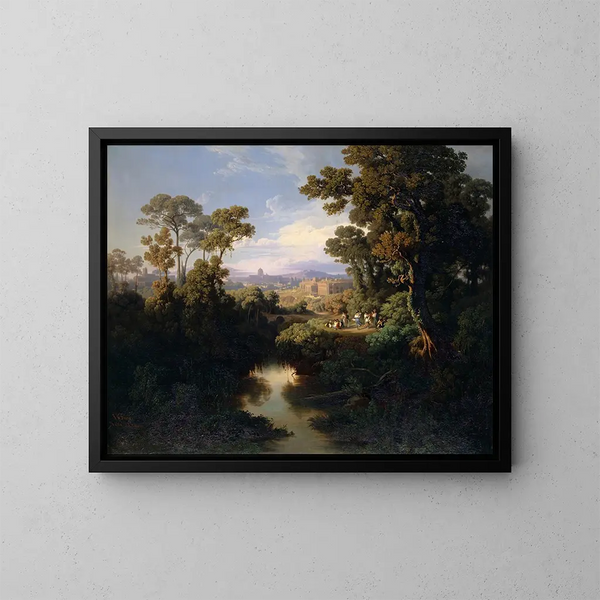 Rom-området - Johann Jakob Frey — indrammet kunstværk på væggen