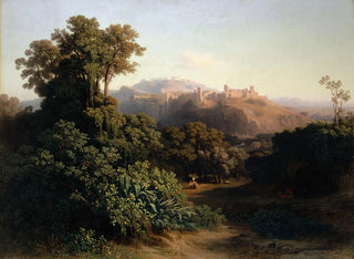 Landskabsmaleri nær Granada - Johann Jakob Frey — visning af kunstværket