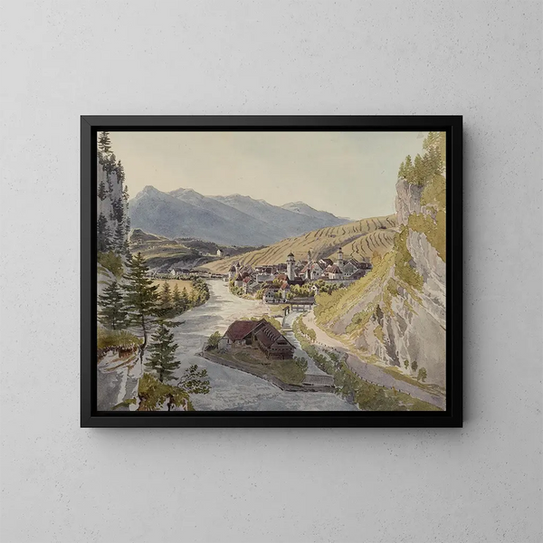 Feldkirch - Johann Jakob Meyer — indrammet kunstværk på væggen