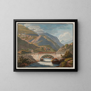 Johann Jakob Meyer - Village de Stilfs et le premier Pont sur la route du Col de Stilfs Stevio en Tyrol.webp