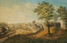 Vue fra Elisabethenschanze over den runde bastion mod porten af sten og stenbefæstning i Basel - Johann Jakob Schneider — visning af kunstværket