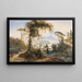 Vue de Naples med bugten og Vesuv i baggrunden - Johann Jakob Wolfensberger — indrammet kunstværk på væggen