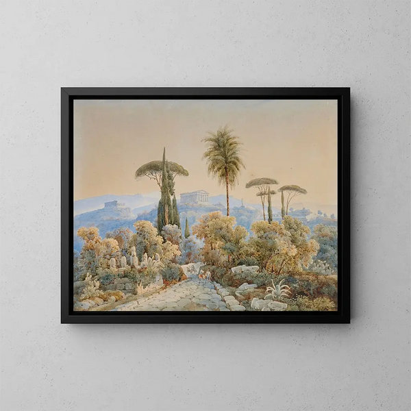 Vue du Forum romain - Johann Jakob Wolfensberger — indrammet kunstværk på væggen