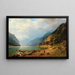 Tempête imminente sur le lac de Brienz - Johann Joseph Jansen — indrammet kunstværk på væggen
