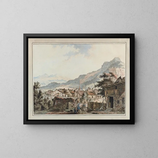 Johann Karl Mllener - Vu de la Ville dAigle sur la route des Sallines.webp
