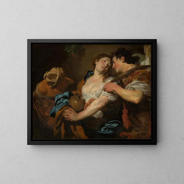 La Tentation de sainte Marie Madeleine - Johann Liss — indrammet kunstværk på væggen