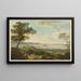 Vue de Cerlier et du lac de Bienne - Johann Ludwig Aberli — indrammet kunstværk på væggen