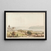Vue de Vufflens-le-Château - Johann Ludwig Aberli — indrammet kunstværk på væggen