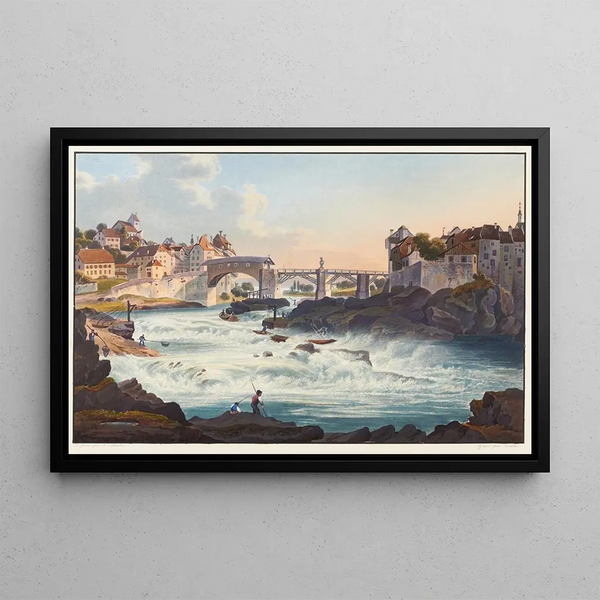 Johann Ludwig Bleuler - Vue de la chte de Lauffenburg prise du ct du Canton dArgovie.webp