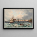 Vue de la ville de Rotterdam - Johann Ludwig Bleuler — indrammet kunstværk på væggen