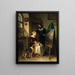 La famille du peintre dans son atelier - Johann Matthias Ranftl — indrammet kunstværk på væggen